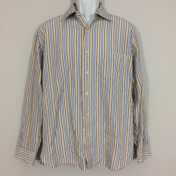 J. Crew Other - JCrew Mens L 16-16.5 Striped Button Up Dress Shirt